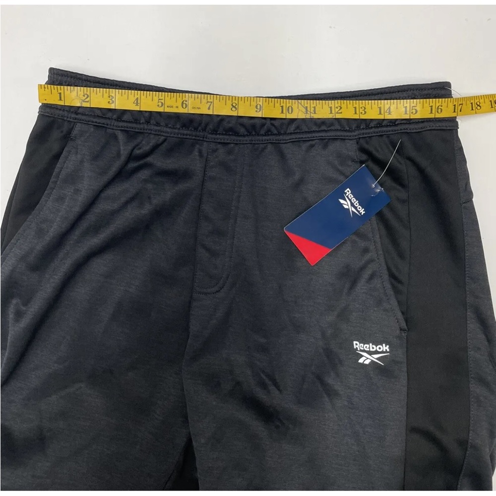 NEW Reebok Men's SLIM Fit Foul Line Pants Joggers Size L Black Heather MSRP $70 - Picture 9 of 11